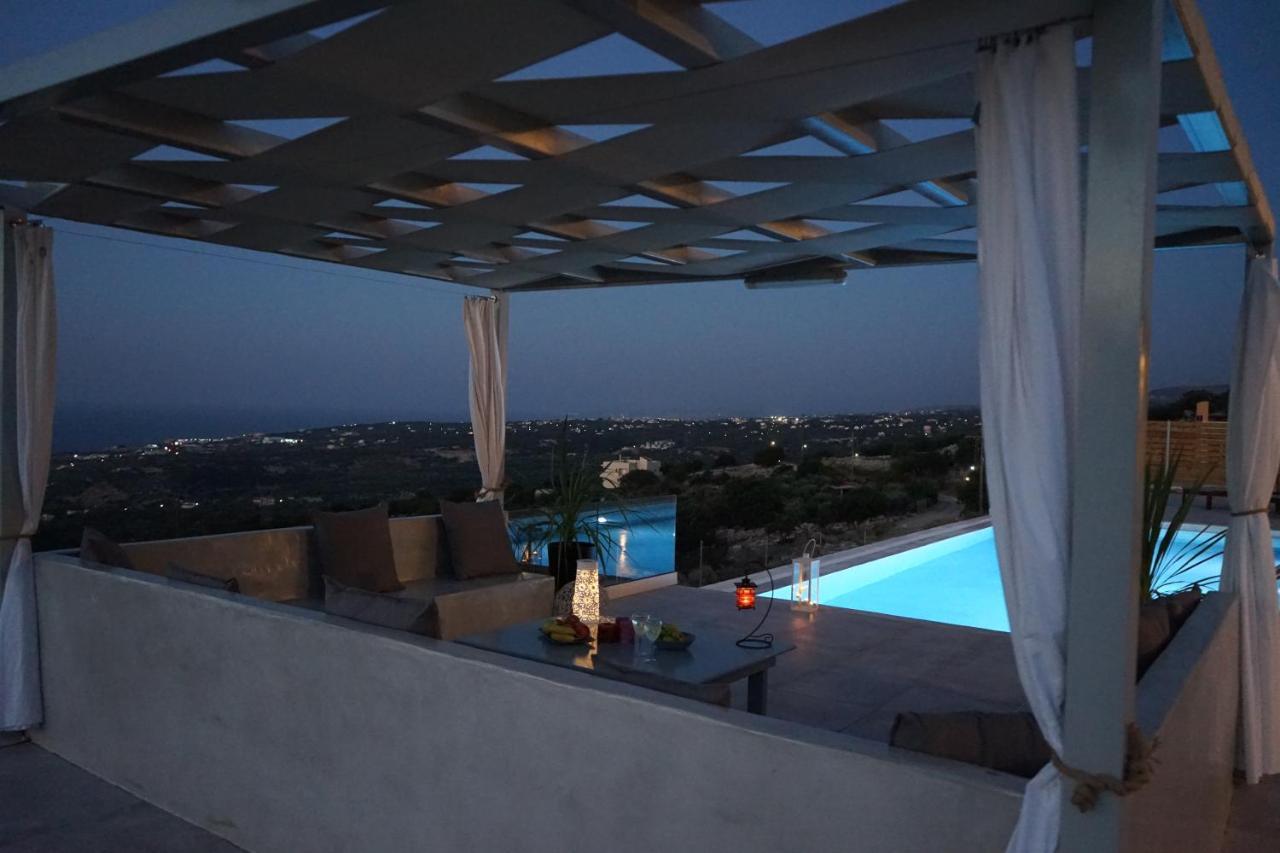 Eva Villas West With Infinity Pool & And Panoramic Sea View Jeráni Haníon Kültér fotó