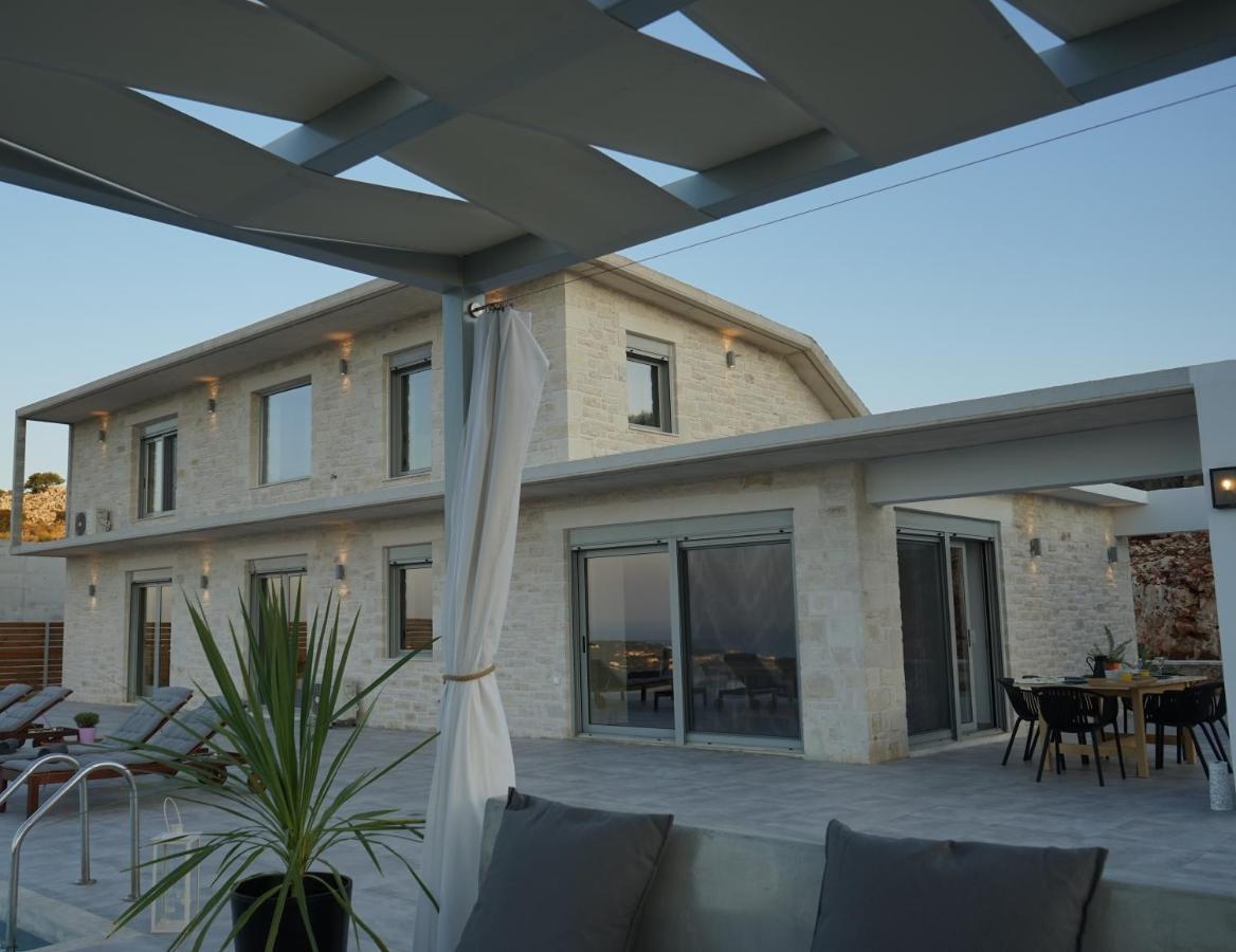 Eva Villas West With Infinity Pool & And Panoramic Sea View Jeráni Haníon Kültér fotó