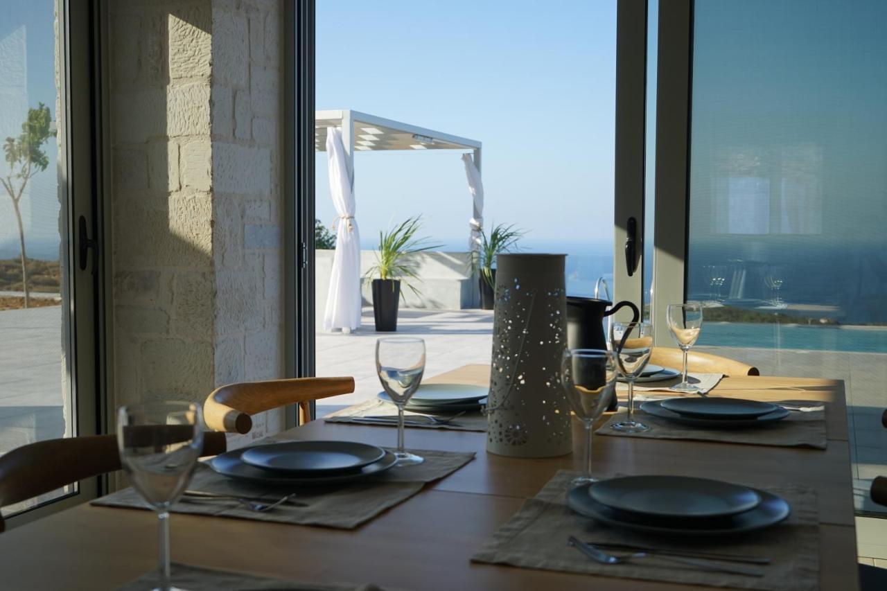Eva Villas West With Infinity Pool & And Panoramic Sea View Jeráni Haníon Kültér fotó