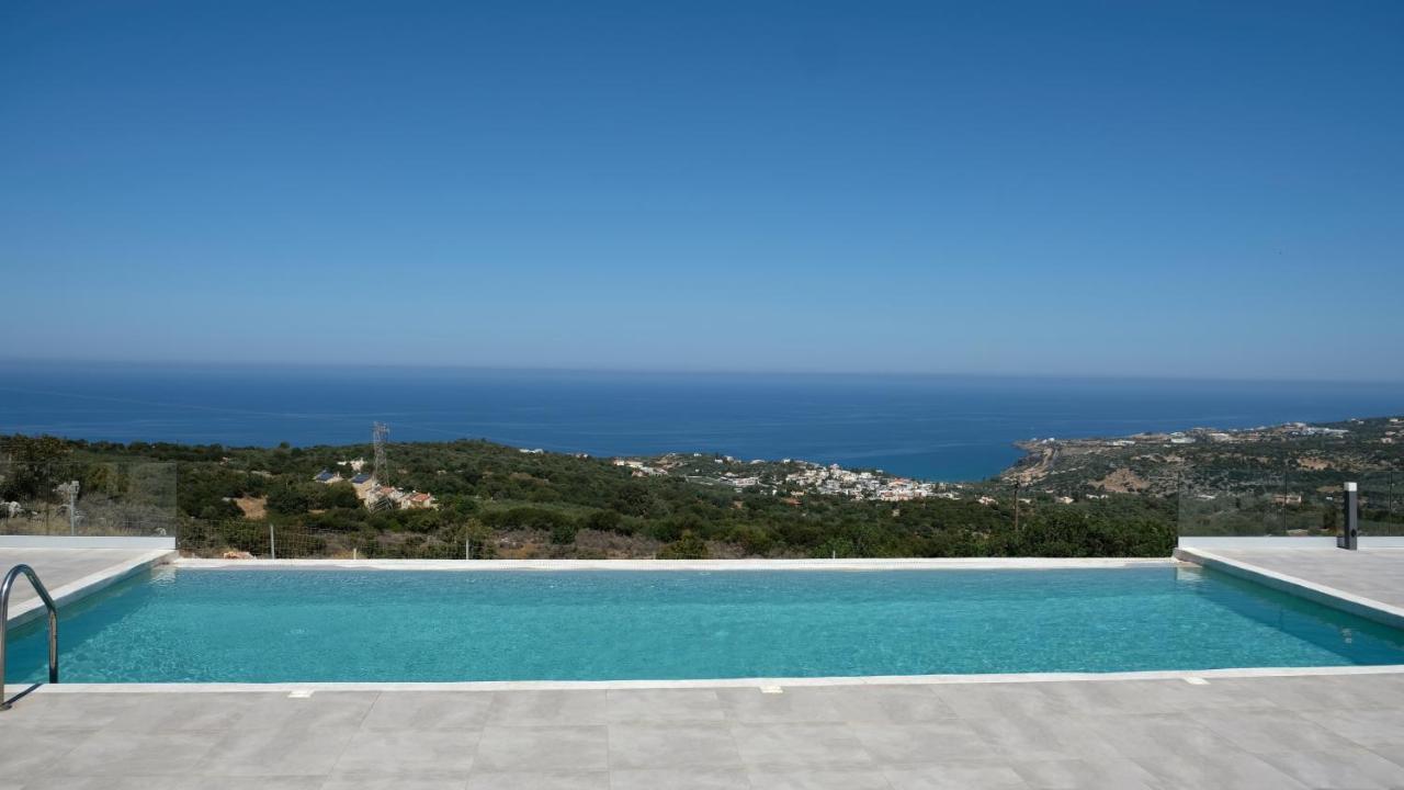 Eva Villas West With Infinity Pool & And Panoramic Sea View Jeráni Haníon Kültér fotó