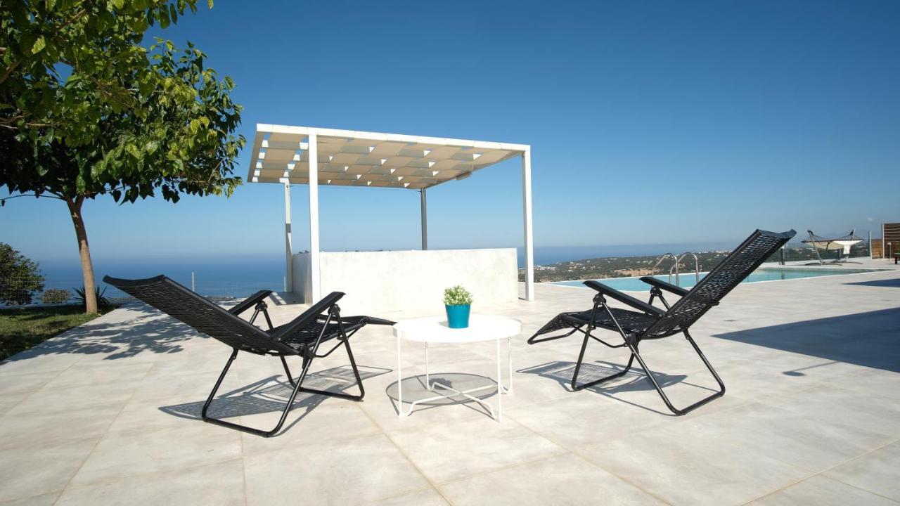 Eva Villas West With Infinity Pool & And Panoramic Sea View Jeráni Haníon Kültér fotó