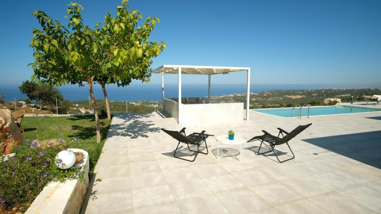 Eva Villas West With Infinity Pool & And Panoramic Sea View Jeráni Haníon Kültér fotó