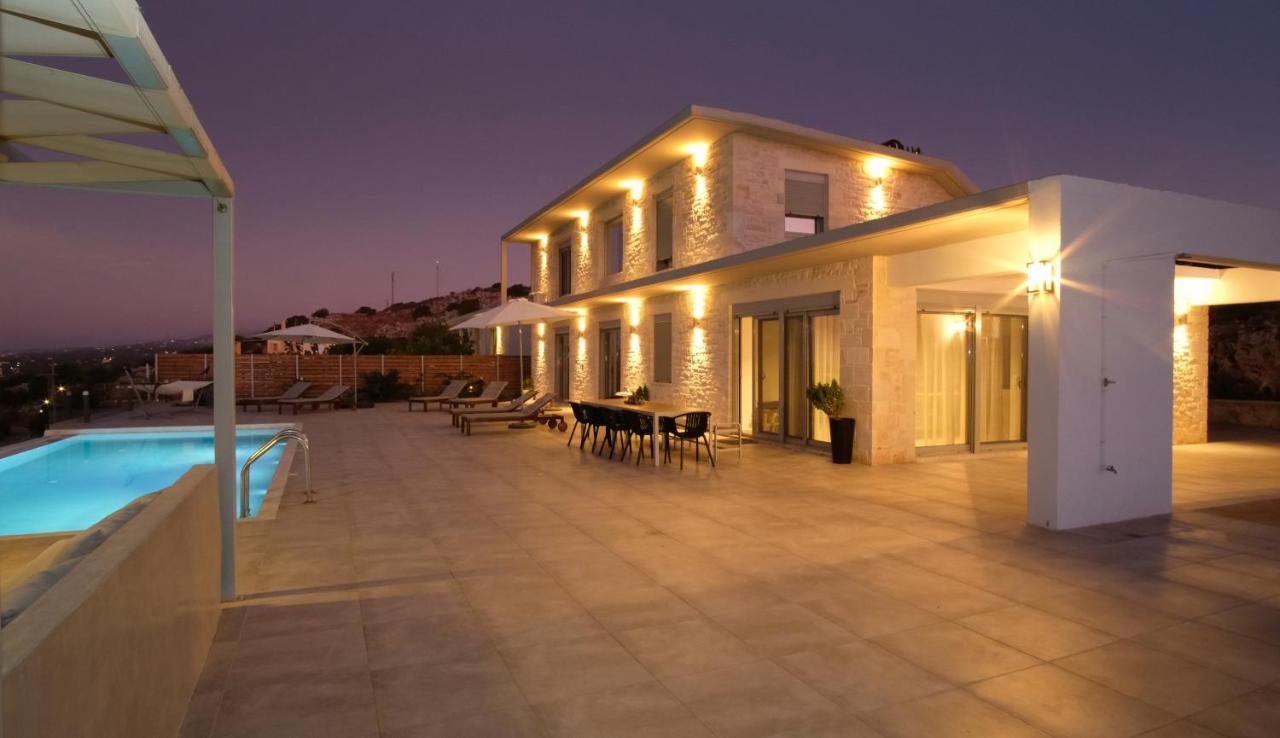 Eva Villas West With Infinity Pool & And Panoramic Sea View Jeráni Haníon Kültér fotó