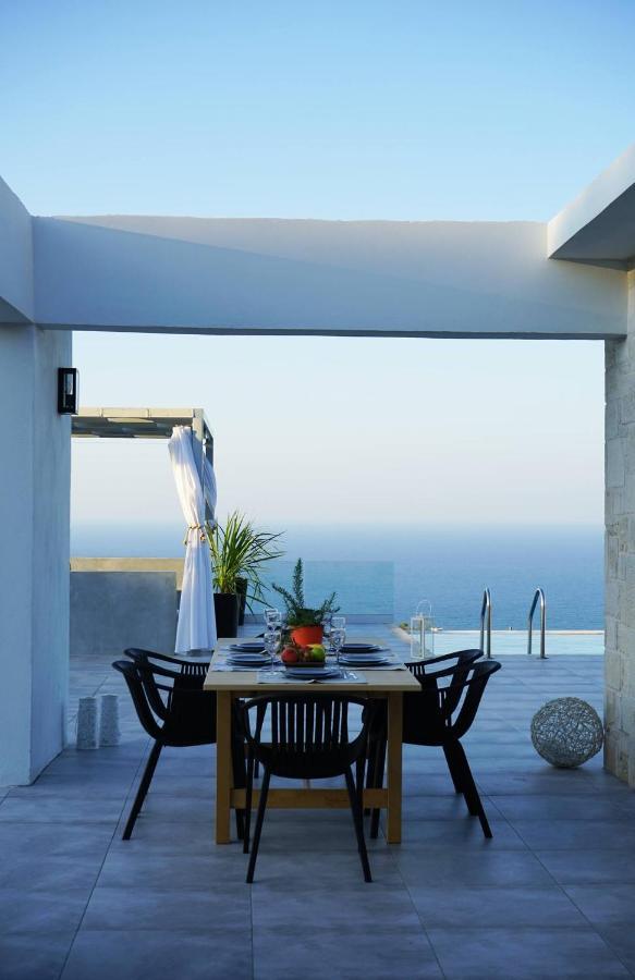 Eva Villas West With Infinity Pool & And Panoramic Sea View Jeráni Haníon Kültér fotó