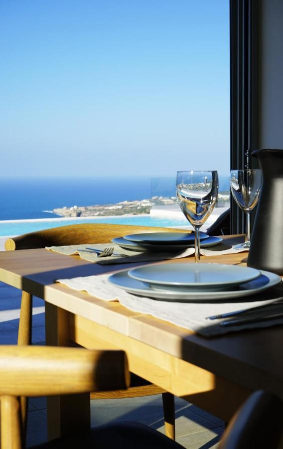 Eva Villas West With Infinity Pool & And Panoramic Sea View Jeráni Haníon Kültér fotó