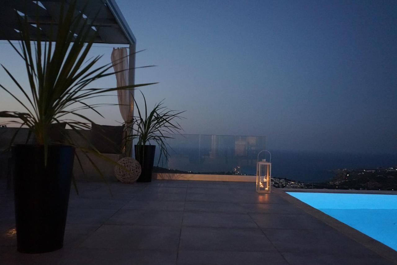 Eva Villas West With Infinity Pool & And Panoramic Sea View Jeráni Haníon Kültér fotó