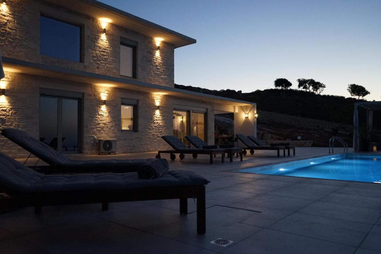 Eva Villas West With Infinity Pool & And Panoramic Sea View Jeráni Haníon Kültér fotó