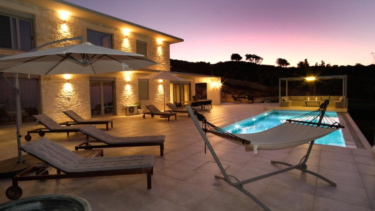 Eva Villas West With Infinity Pool & And Panoramic Sea View Jeráni Haníon Kültér fotó