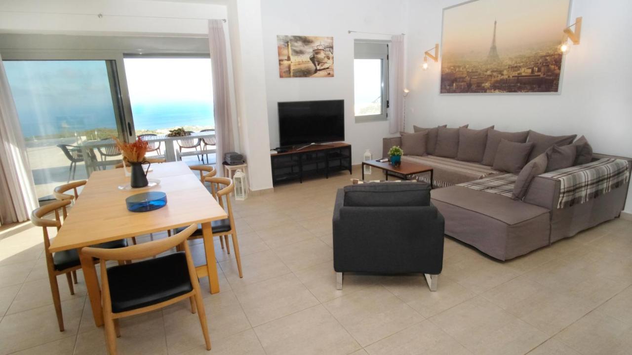 Eva Villas West With Infinity Pool & And Panoramic Sea View Jeráni Haníon Kültér fotó