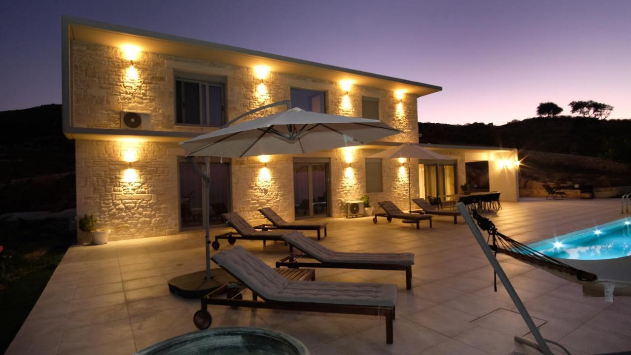 Eva Villas West With Infinity Pool & And Panoramic Sea View Jeráni Haníon Kültér fotó