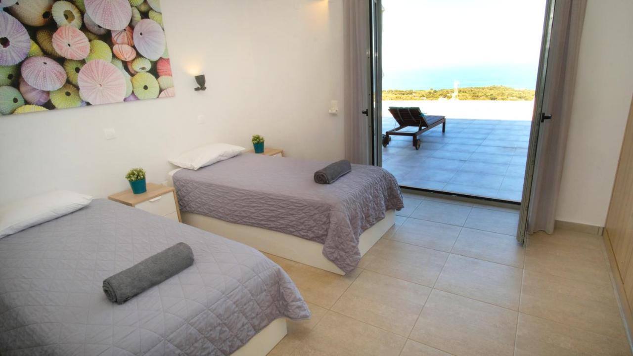 Eva Villas West With Infinity Pool & And Panoramic Sea View Jeráni Haníon Kültér fotó
