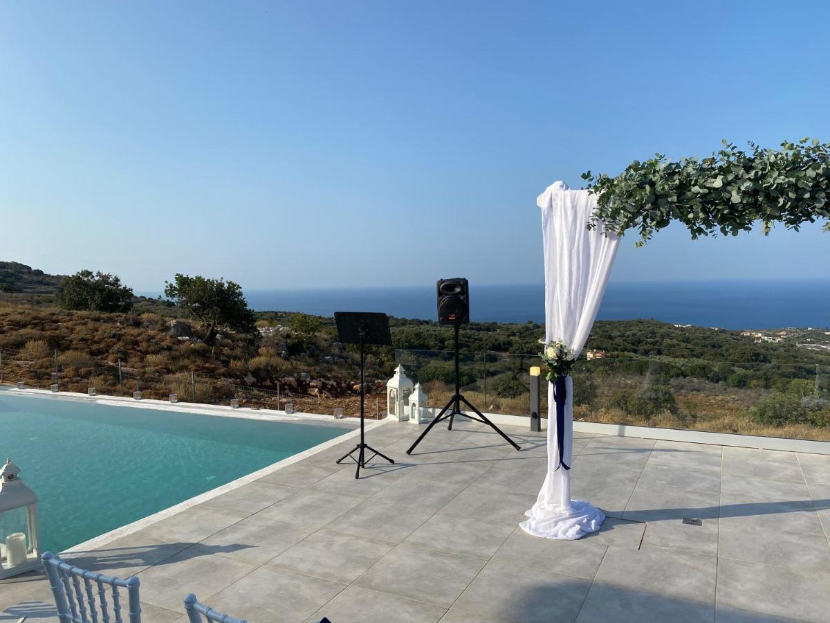 Eva Villas West With Infinity Pool & And Panoramic Sea View Jeráni Haníon Kültér fotó